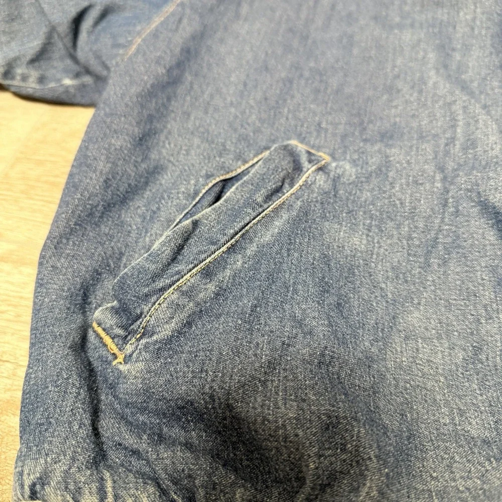 Vintage Super Rare Cococola Denim Bomber Jacket 100% Cotton‎